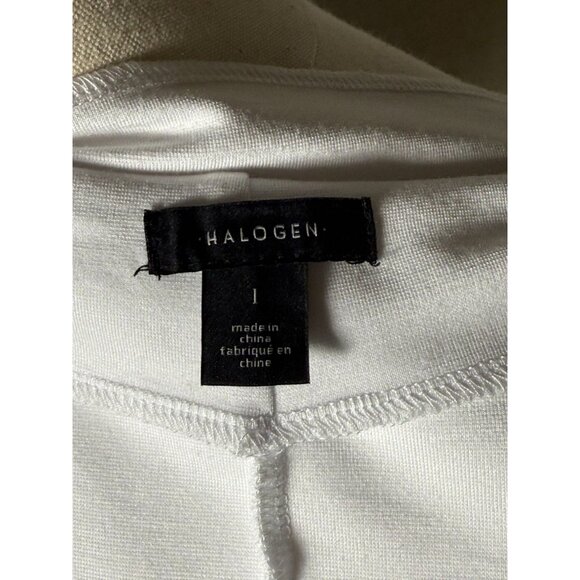 Halogen Dolman Sleeve Midi Dress in Bright White Sz L New With Imperfections - Picture 5 of 12